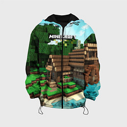 Куртка с капюшоном детская Minecraft House, цвет: 3D-черный