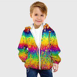 Куртка с капюшоном детская Tie dye, цвет: 3D-белый — фото 2