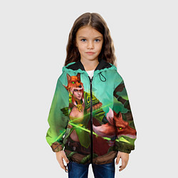 Куртка с капюшоном детская Windranger, цвет: 3D-черный — фото 2