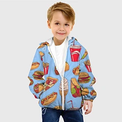 Куртка с капюшоном детская Еда, цвет: 3D-белый — фото 2