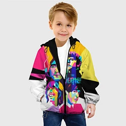 Куртка с капюшоном детская The Beatles: Poly-art, цвет: 3D-черный — фото 2