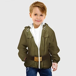 Куртка с капюшоном детская Униформа солдата, цвет: 3D-белый — фото 2