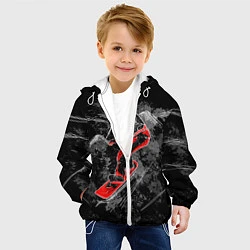 Куртка с капюшоном детская Сноубордист, цвет: 3D-белый — фото 2