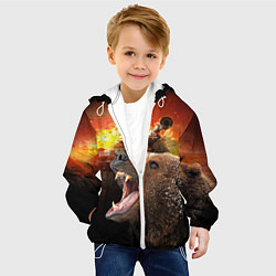 Куртка с капюшоном детская Защитник, цвет: 3D-белый — фото 2