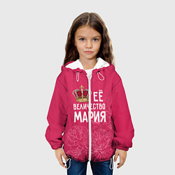 Куртка с капюшоном детская Её величество Мария, цвет: 3D-белый — фото 2