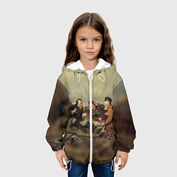 Куртка с капюшоном детская Русские охотники, цвет: 3D-белый — фото 2