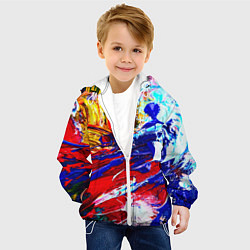 Куртка с капюшоном детская Краска, цвет: 3D-белый — фото 2