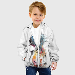 Куртка с капюшоном детская Скрипка, цвет: 3D-белый — фото 2