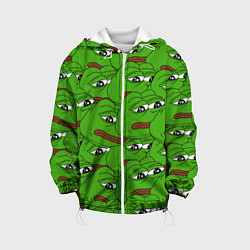Куртка с капюшоном детская Sad frogs, цвет: 3D-белый