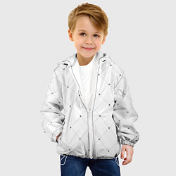 Куртка с капюшоном детская Точечный узор!, цвет: 3D-белый — фото 2