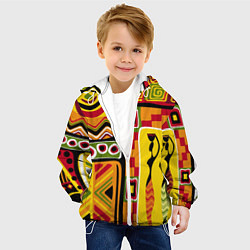 Куртка с капюшоном детская Африка, цвет: 3D-белый — фото 2