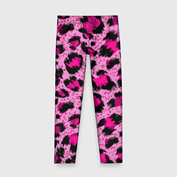 Леггинсы для девочки Розовый леопард, цвет: 3D-принт