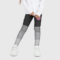 Леггинсы для девочки ФК Бавария: Серый стиль, цвет: 3D-принт — фото 2