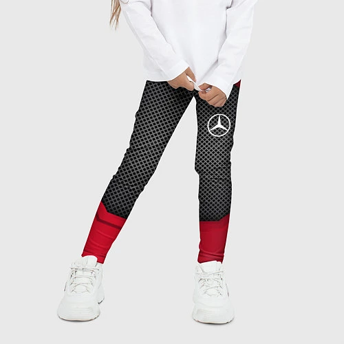 Детские легинсы Mercedes Benz: Metal Sport / 3D-принт – фото 3