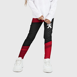 Леггинсы для девочки Peugeot: Red Sport, цвет: 3D-принт — фото 2