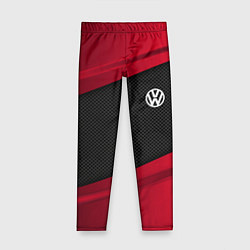 Леггинсы для девочки Volkswagen: Red Sport, цвет: 3D-принт