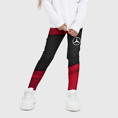 Детские легинсы Mercedes Benz: Red Sport / 3D-принт – фото 3