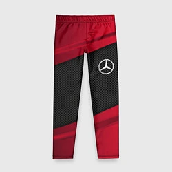Леггинсы для девочки Mercedes Benz: Red Sport, цвет: 3D-принт