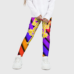 Леггинсы для девочки Руки Вверх, цвет: 3D-принт — фото 2