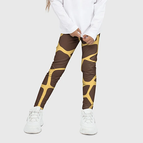 Детские легинсы Окрас жирафа / 3D-принт – фото 3