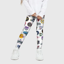 Леггинсы для девочки NBA Pattern, цвет: 3D-принт — фото 2