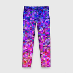 Леггинсы для девочки Треугольники мозаика пиксели, цвет: 3D-принт