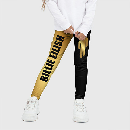 Детские легинсы Billie Eilish Gold / 3D-принт – фото 3