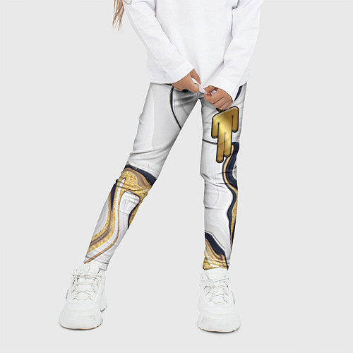 Детские легинсы Billie Eilish Gold / 3D-принт – фото 3