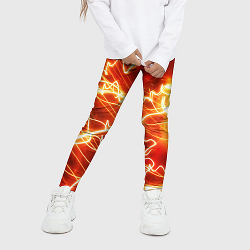 Детские легинсы ОГНЕННАЯ МОЛНИЯ / 3D-принт – фото 3