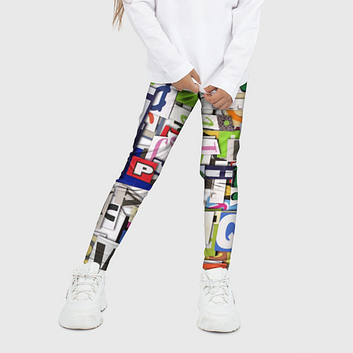 Детские легинсы АЛФАВИТ / 3D-принт – фото 3