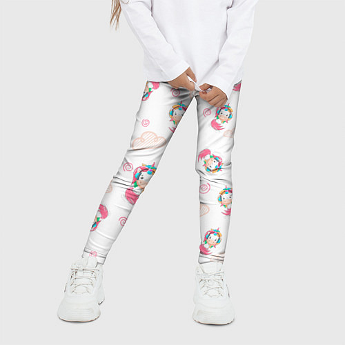 Детские легинсы Радужные Единороги / 3D-принт – фото 3