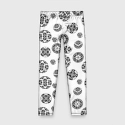 Детские легинсы Черно-белый геометрический узор