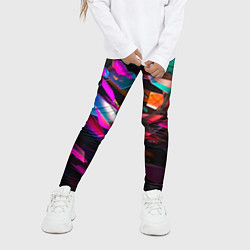 Леггинсы для девочки Стеклянный лед, цвет: 3D-принт — фото 2