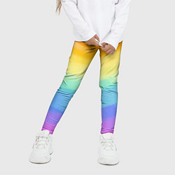 Леггинсы для девочки РАДУЖНЫЕ ВОЛНЫ RAINBOW WAVES Z, цвет: 3D-принт — фото 2