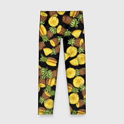 Леггинсы для девочки Ананасы, цвет: 3D-принт