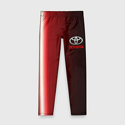 Леггинсы для девочки Toyota В полоску, цвет: 3D-принт