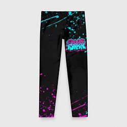 Леггинсы для девочки FRIDAY NIGHT FUNKIN NEON COLORS НЕОНОВЫЕ БРЫЗГИ, цвет: 3D-принт