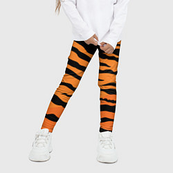 Леггинсы для девочки Шкура тигра вектор, цвет: 3D-принт — фото 2