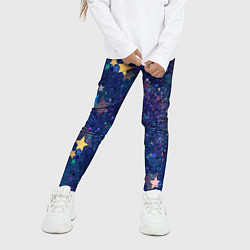 Леггинсы для девочки Звездное небо мечтателя, цвет: 3D-принт — фото 2
