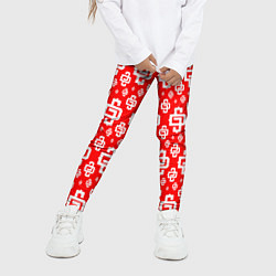 Леггинсы для девочки Red Pattern Dope Camo Dope Street Market Спина, цвет: 3D-принт — фото 2