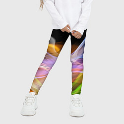 Леггинсы для девочки Цветной дым Color pattern, цвет: 3D-принт — фото 2