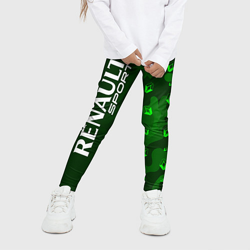 Детские легинсы RENAULT SPORT Милитари / 3D-принт – фото 3