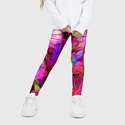 Леггинсы для девочки Красочный цветочный паттерн Floral pattern, цвет: 3D-принт — фото 2