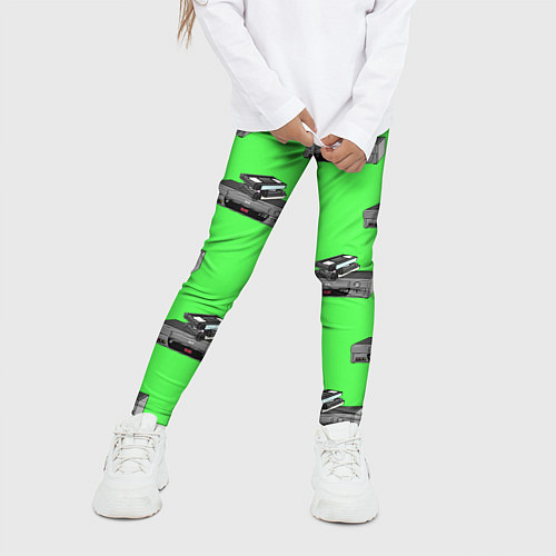 Детские легинсы ВИНТАЖНЫЕ ВИДЕОМАГНИТОФОНЫ / 3D-принт – фото 3