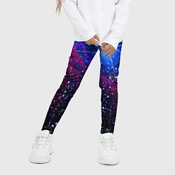 Леггинсы для девочки Открытый космос Star Neon, цвет: 3D-принт — фото 2