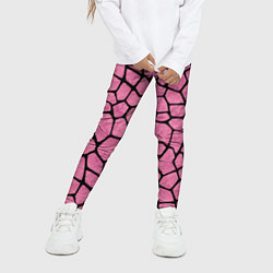 Леггинсы для девочки Шерсть розового жирафа, цвет: 3D-принт — фото 2