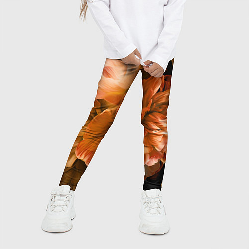 Детские легинсы Цветы Пионы / 3D-принт – фото 3