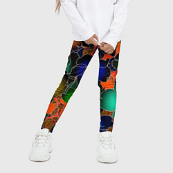 Леггинсы для девочки Vanguard floral pattern Summer night Fashion trend, цвет: 3D-принт — фото 2