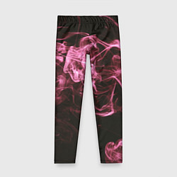 Леггинсы для девочки Неоновые пары дыма - Розовый, цвет: 3D-принт