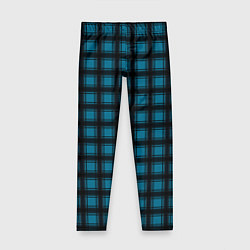 Детские легинсы Black and blue plaid